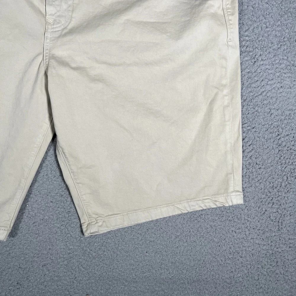 Mavi Shorts Mens 42 Stone Twill John 5 Pocket Chino Straight Fit Casual Logo NWT